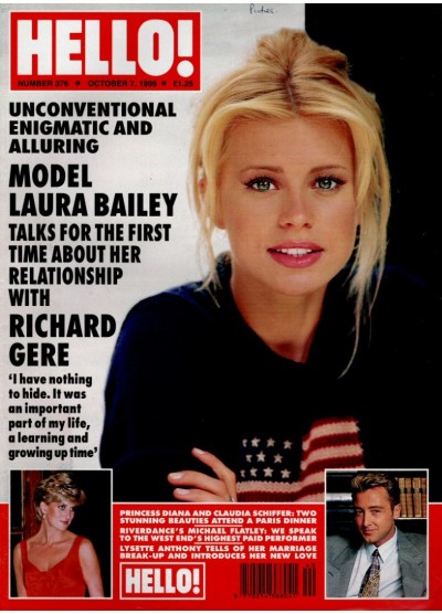 Hello Magazine Issue 376 7th October 1995 Laura Bailey