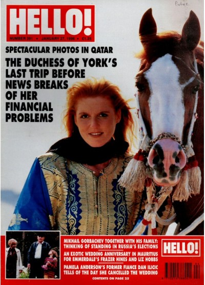 Hello Magazine Issue 391 27th January 1996 Sarah Ferguson