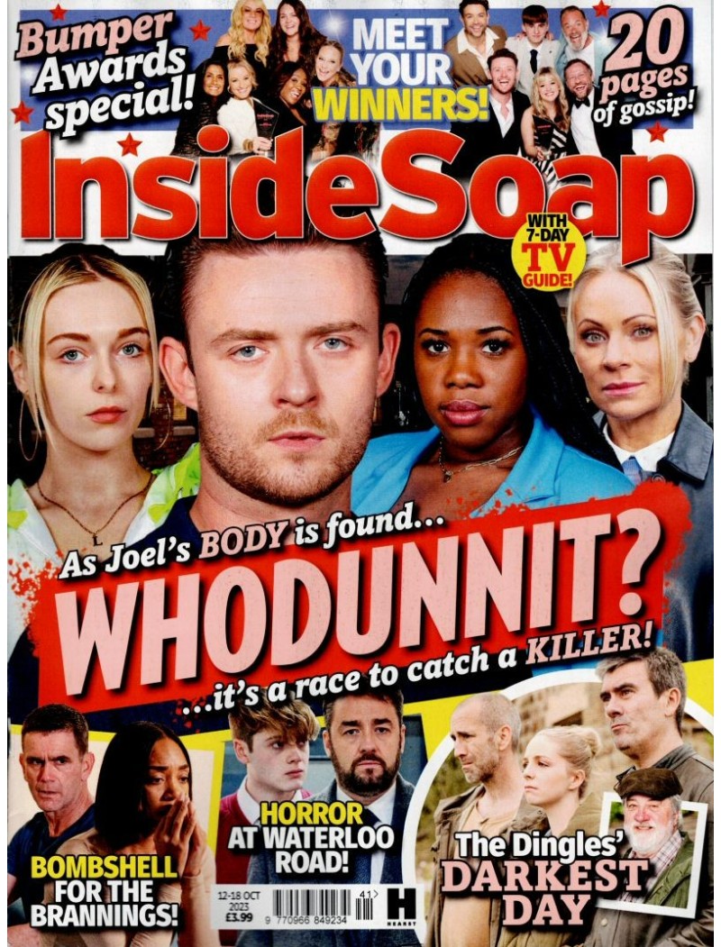 Inside Soap 12th October 2024 Awards Emmerdale Jeff Hordley Jane Horrocks Trudie Goodwin Rivals