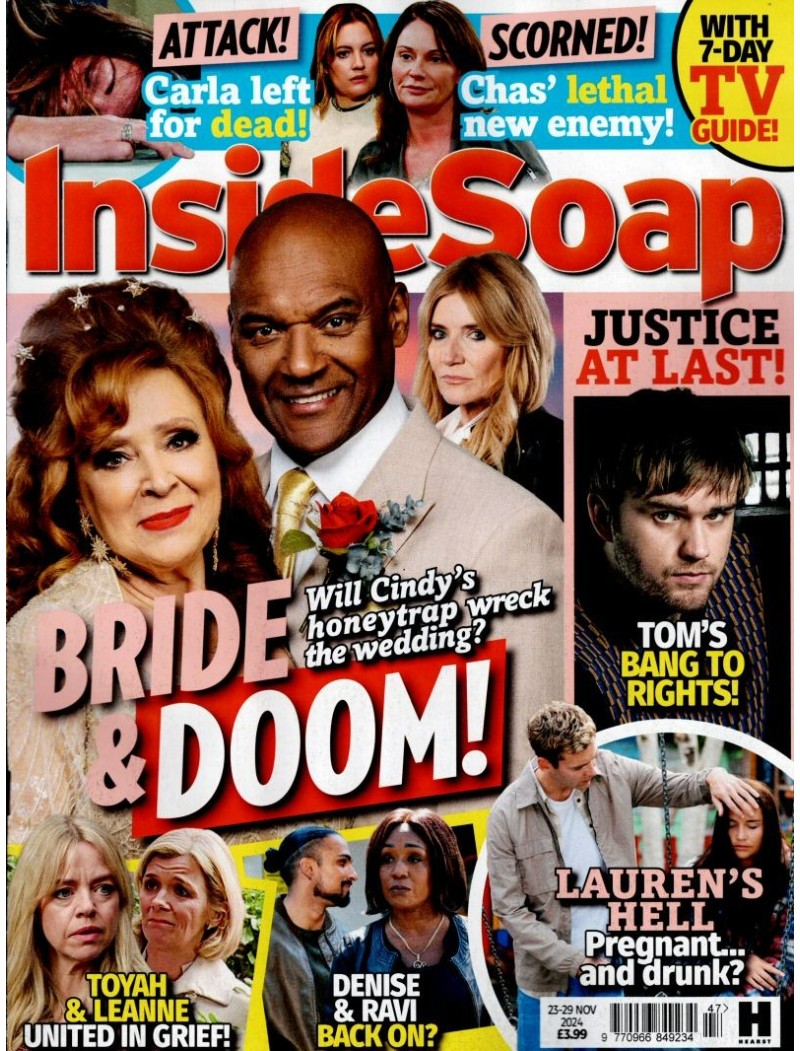 Inside Soap Magazine 23rd November 2024 Anna Massey James Chase Daisy Campbell Isabelle Smith Helen Worth