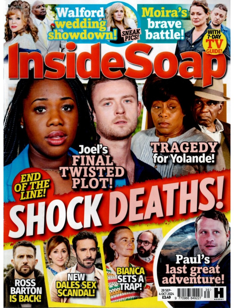 Inside Soap Magazine 28th September 2024 Charlotte Bellamy Tina O Brien Patsy Palmer Anna Passey Industry