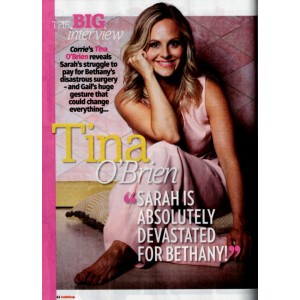 Inside Soap Magazine 28th September 2024 Charlotte Bellamy Tina O Brien Patsy Palmer Anna Passey Industry