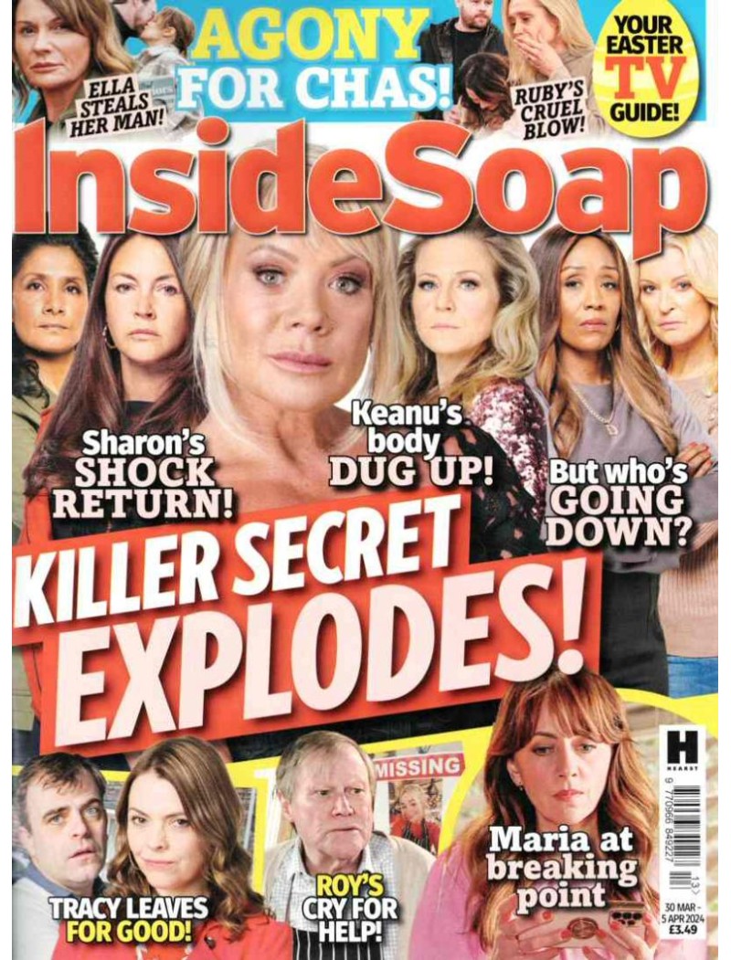 Inside Soap Magazine - 2024 30th March 2024 Letitia Dean Simon Gregson Rita Simons Michelle Dockery