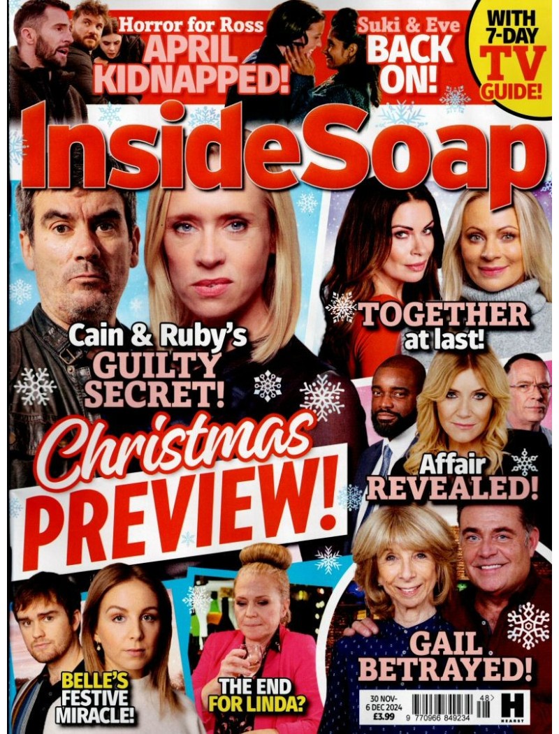 Inside Soap Magazine 30th November 2024 Christmas Preview Inside Soap Magazine 30th November 2024 Christmas Preview
