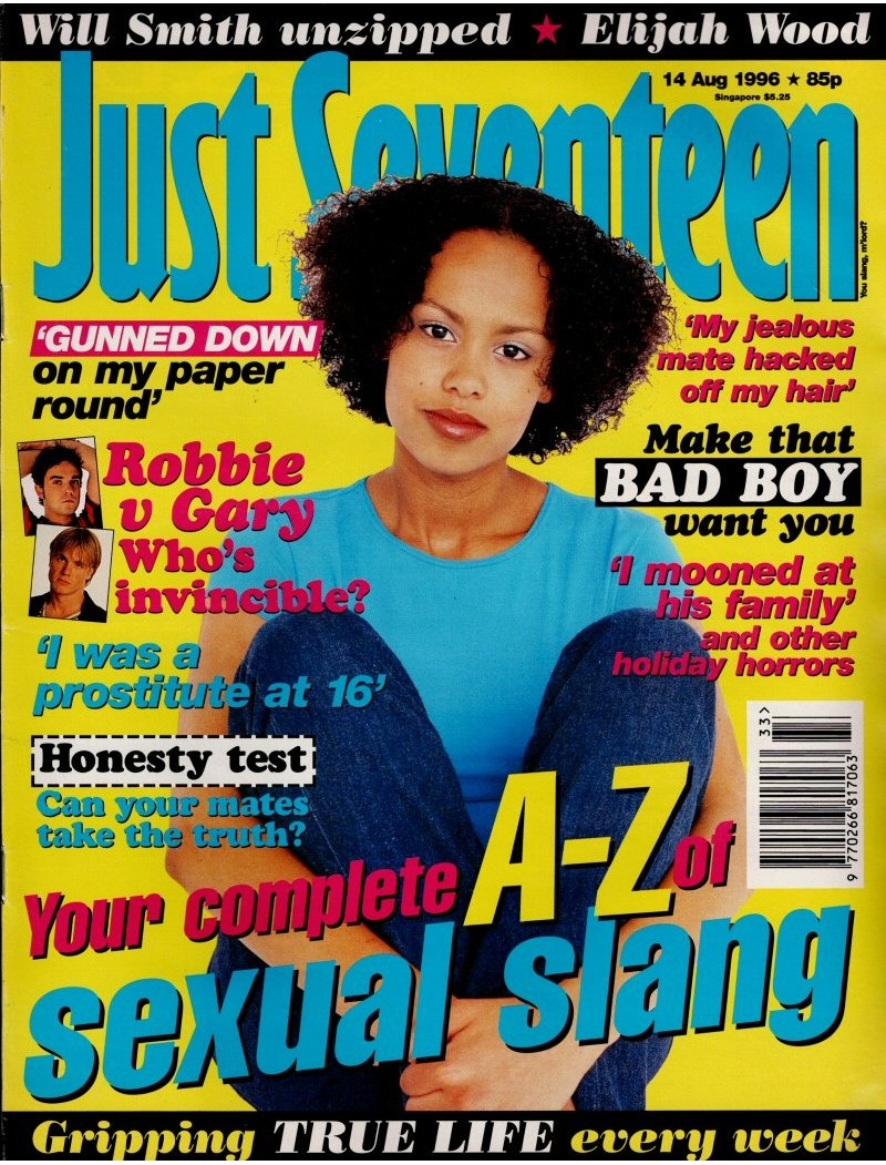 Just Seventeen Magazine 14th August 1996 Take That Emma Roche Elijah Wood Will Smith Ryan Giggs