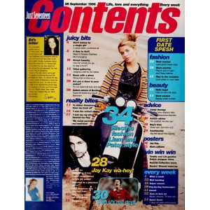 Just Seventeen Magazine 25th September 1996 Holly Willoughby Matthew McConaughey Jamiroquai Matt Le Blanc