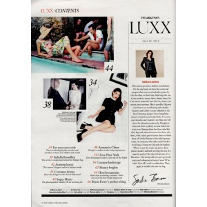Times Luxx Fashion Issue 22nd September 2012 Mario Testino Cara Delevigne Claudia Schiffer Dree Hemingway
