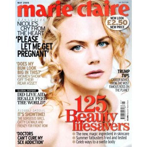 Marie Claire Magazine 2005 May 2005 Nicole Kidman Debra Messing Joshua Jackson Orlando Bloom Bill Ward