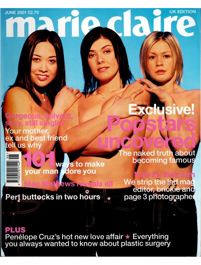 Marie Claire Magazine June 2001 HEARSAY Penelope Cruz Peter Stringfellow Meg Mathews Natalie Lyon