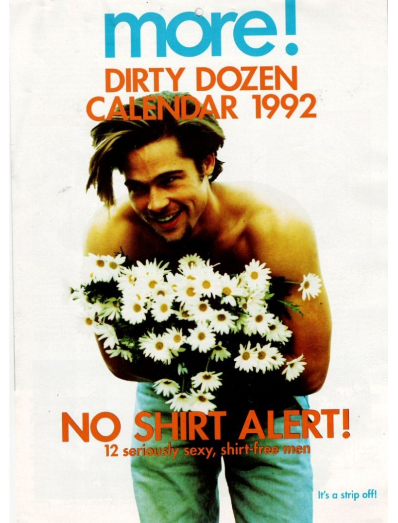 Dirty Dozen Calendar 1992 fom More Magazine Jean Claude Van Damme Brad Pitt Dolph Lundren
