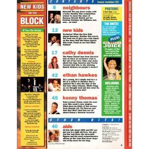 Number One Magazine 14th December 1991 New Kids on the Block The Farm Neighbours Cathy Dennis