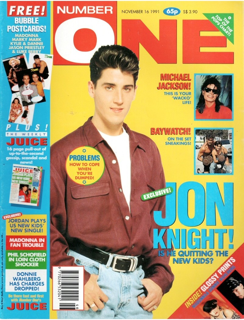 Number One Magazine 1991 16th November 1991 Michael Jackson Jon Knight The Charlatans Kristian Schmid
