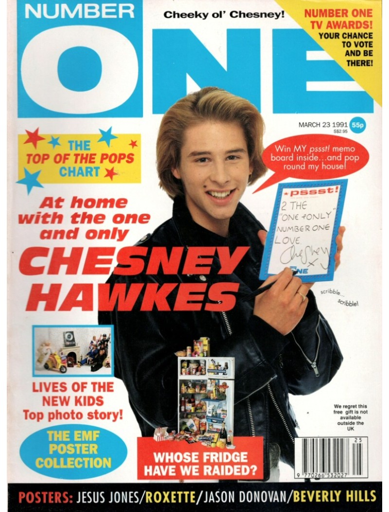 Number One Magazine 23rd March 1991 Chesney Hawkes Dina Carroll Dawn French Simone Hyams