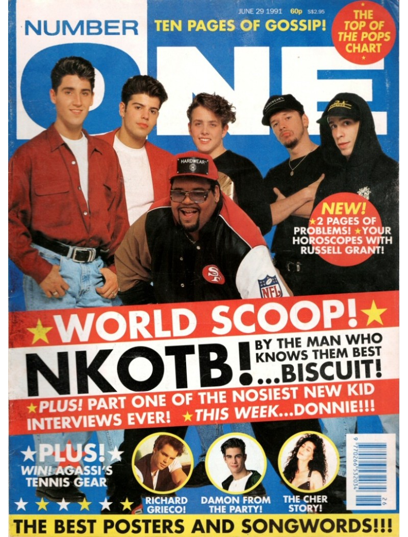 Number One Magazine 1991 29th June 1991 New Kids on the Block  Rebekah Elmaloglou Donnie Wahlberg