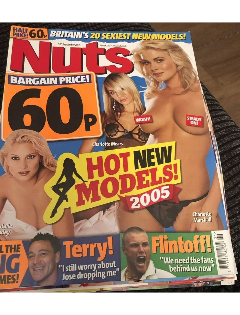 Nuts Magazine 9th September 2005 Charlotte Mears Natalie Oxley Ricky Gervais John Terry Abi Titmuss