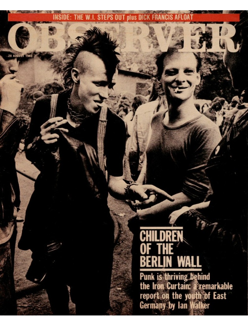 Observer Magazine 28th August 1983 Youth Punk Culture Berlin Wall Womens Institute Dick Francis
