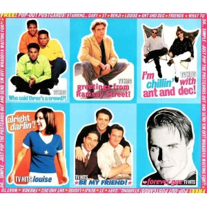 6 Pop Out Postcards TV Hits Gary Barlow Friends Louise 3T Benji Mcnair Ant & Dec