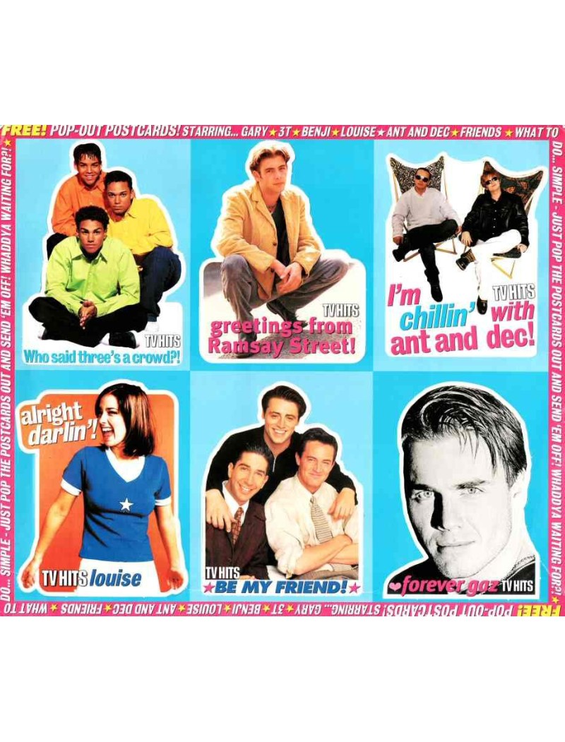 6 Pop Out Postcards TV Hits Gary Barlow Friends Louise 3T Benji Mcnair Ant & Dec