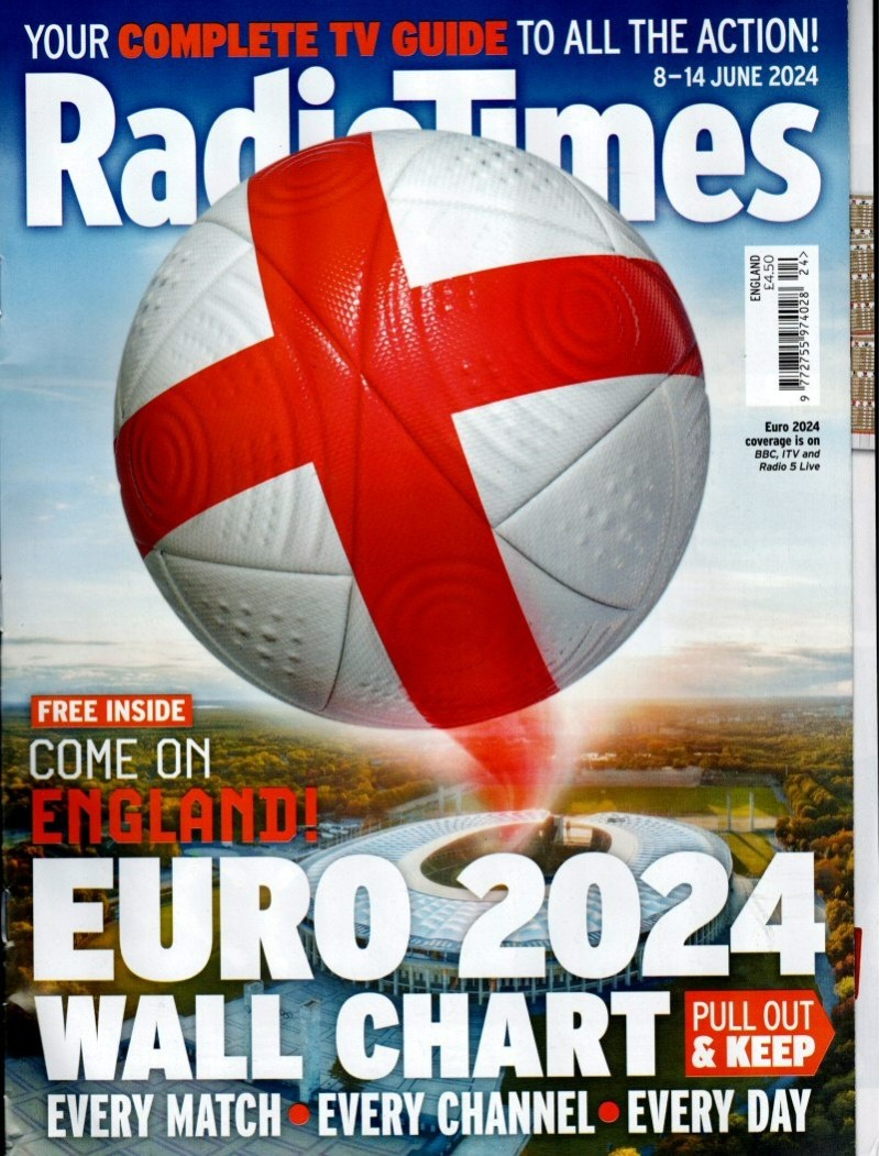 Radio Times Magazine 8th June 2024 Euros Radio Times Magazine 8th June 2024 Euros