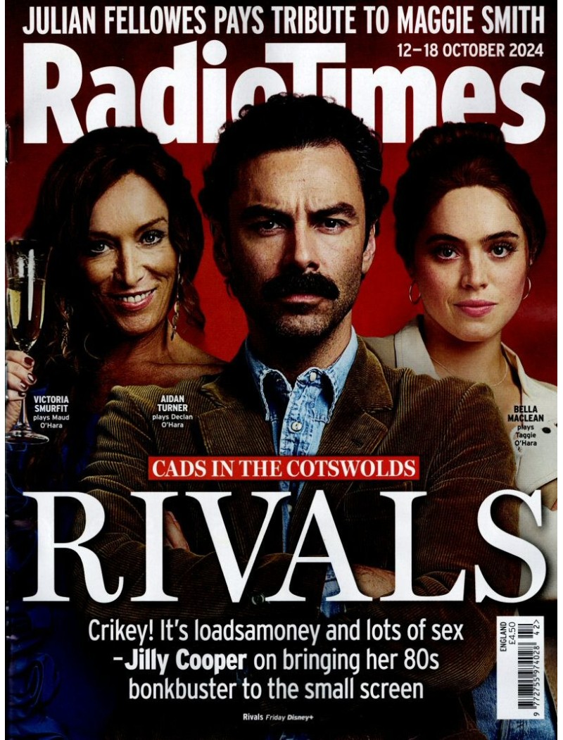 Radio Times Magazine 12th October 2024 Aidan Turner Maggie Smith Victoria Smurfit Jennifer Saunders