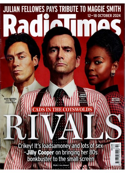 Radio Times Magazine 12th October 2024 David Tennant Maggie Smith Alex Hassell Joanna Lumley Jilly Cooper