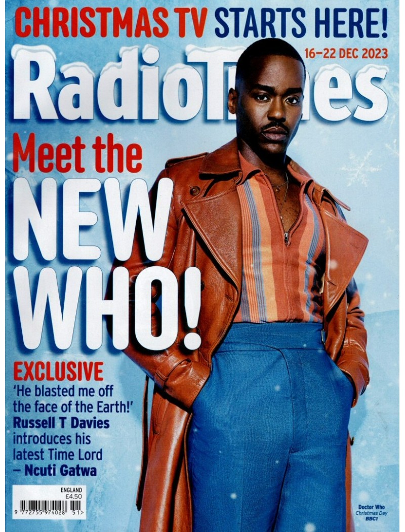 Radio Times Magazine 16th December 2023 Doctor Who cover