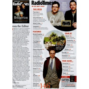 Radio Times Magazine 18th May 2024 Rafe Spall Richard Madeley Ian Rankin Vicky McClure Bridgerton