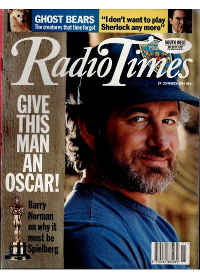 Radio Times Magazine 19th March 1994 Jeremy Brett Steven Spielberg