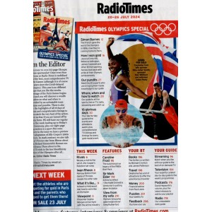 Radio Times OLYMPICS Magazine 20th July 2024 incl 16 day guide Greg Rutherford Paris 2024 Iwan Rheon