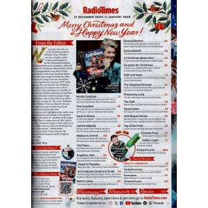Radio Times Magazine 21st December 2024 Christmas Double Issue Wallace & Gromit