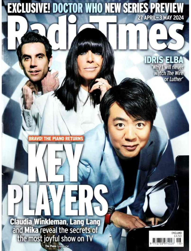 Radio Times Magazine 27th April 2024 The Piano Red Eye Richard Armitage Idris Elba Radio Times Magazine 27th April 2024 The Piano Red Eye Richard Armitage Idris Elba