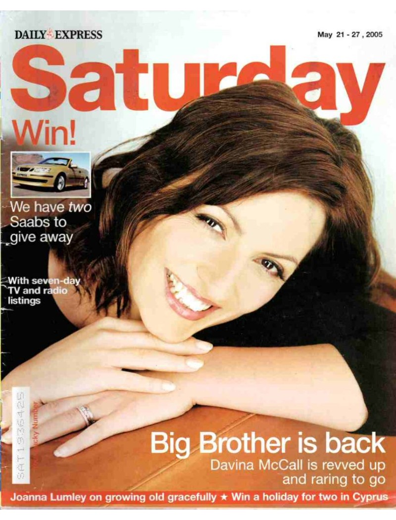 Daily Express Saturday Magazine 2005 21st May 2005 Joanna Lumley Davina McCall Paul Henry Noah wyle Joan Rivers Daily Express Saturday Magazine 2005 21st May 2005 Joanna Lumley Davina McCall Paul Henry Noah wyle Joan Rivers