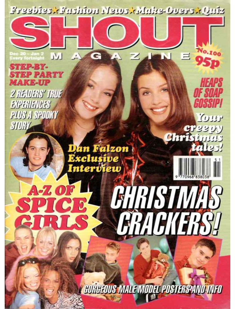 Shout Magazine 100 - 20th December 1996 Spice Girls Neighbours Dan Falzon Boyzone