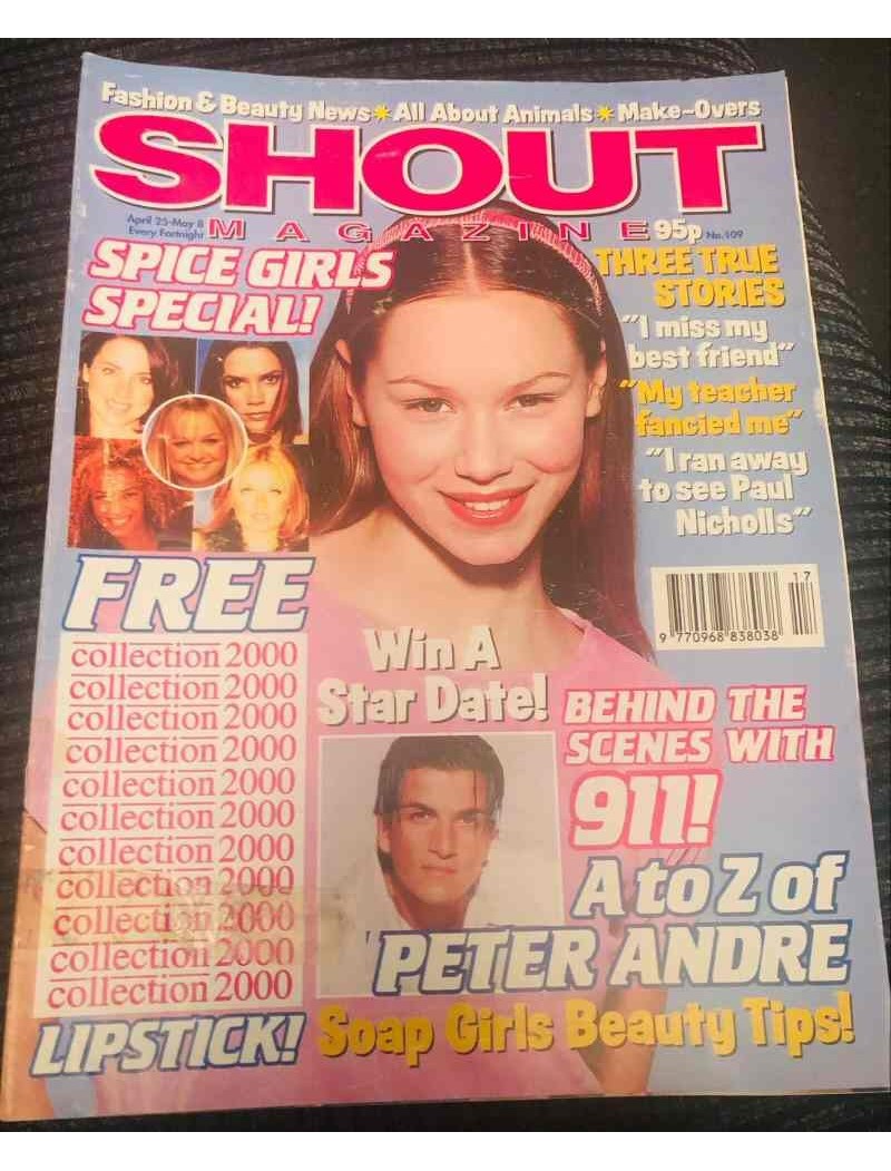 Shout Magazine 109 - 25th April 1997 Peter Andre 911 Spice Girls Soap Stars