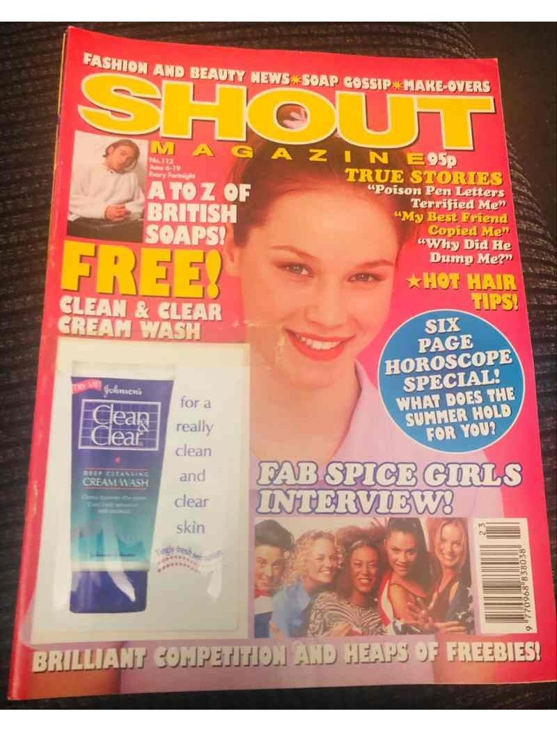 Shout Magazine 112 - 6th June 1997 Spice Girls 911 Brookside Steven Cole Shout Magazine 112 - 6th June 1997 Spice Girls 911 Brookside Steven Cole