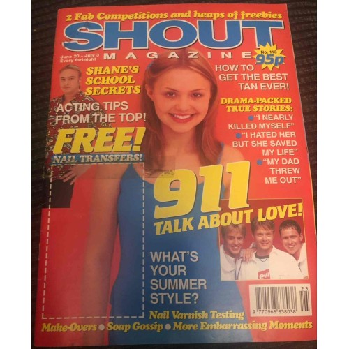 Shout Magazine 113 - 20th June 1997 911 Shane Ammann 911 Tempany Deckert Adele Silva