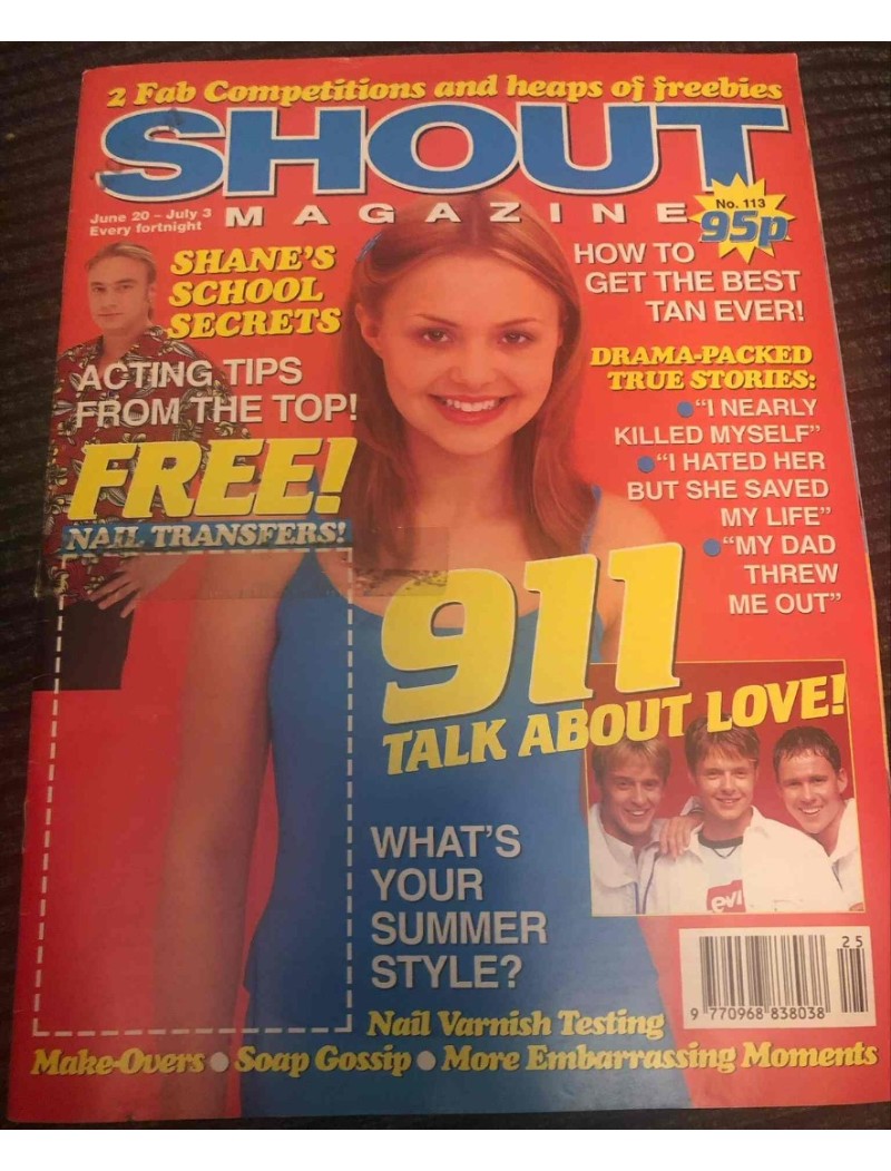 Shout Magazine 113 - 20th June 1997 911 Shane Ammann 911 Tempany Deckert Adele Silva