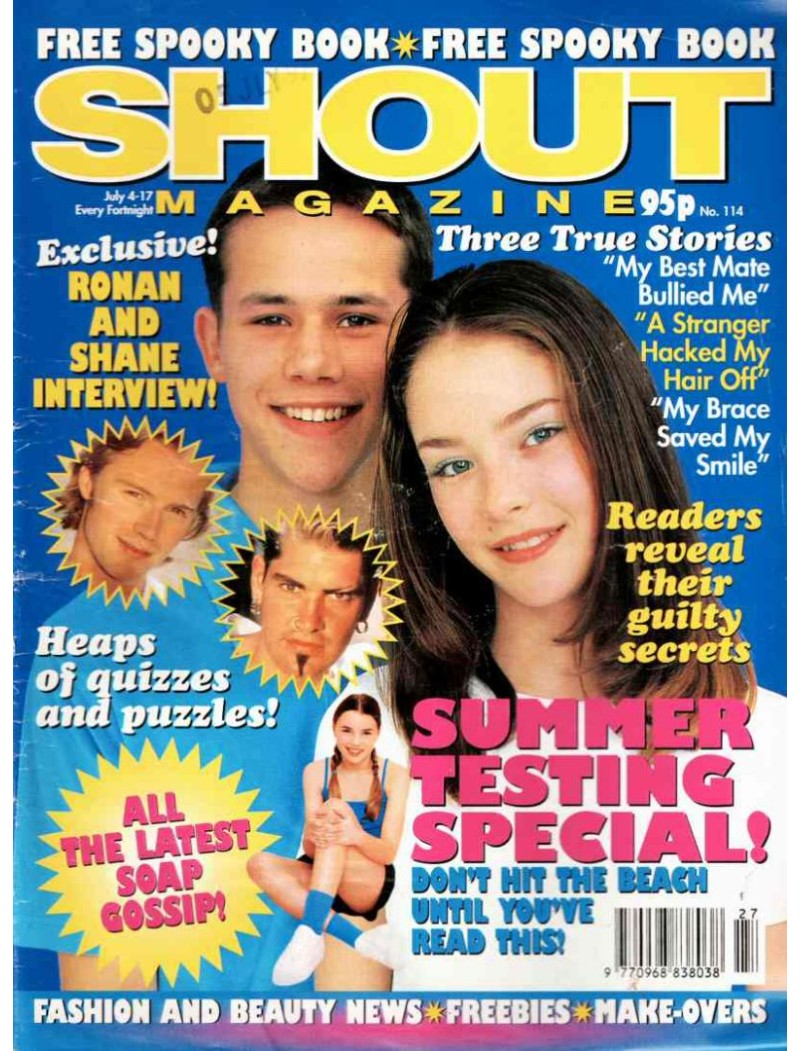 Shout Magazine 114 - 4th July 1997 Neighbours Brooke Satchwell Boyzone Backstreet Boys