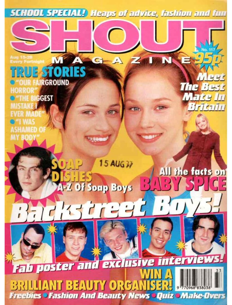 Shout Magazine 117 - 15th August 1997 Emma Bunton Backstreet Boys Sophie Jeffery No Mercy