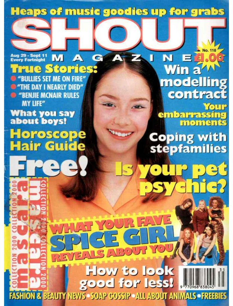 Shout Magazine 118 - 29th August 1997  Spice Girls Neighbours Hanson 