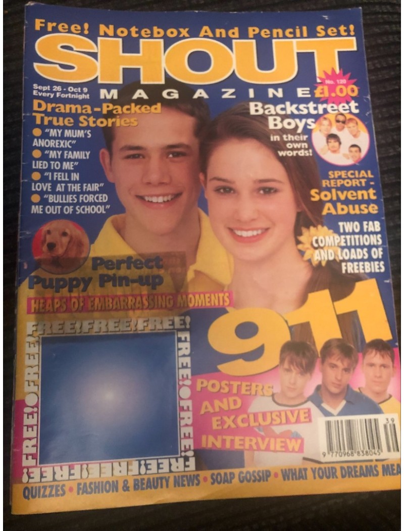 Shout Magazine 120 - 26th September 1997 Backstreet Boys 911 Georgia Taylor Shout Magazine 120 - 26th September 1997 Backstreet Boys 911 Georgia Taylor