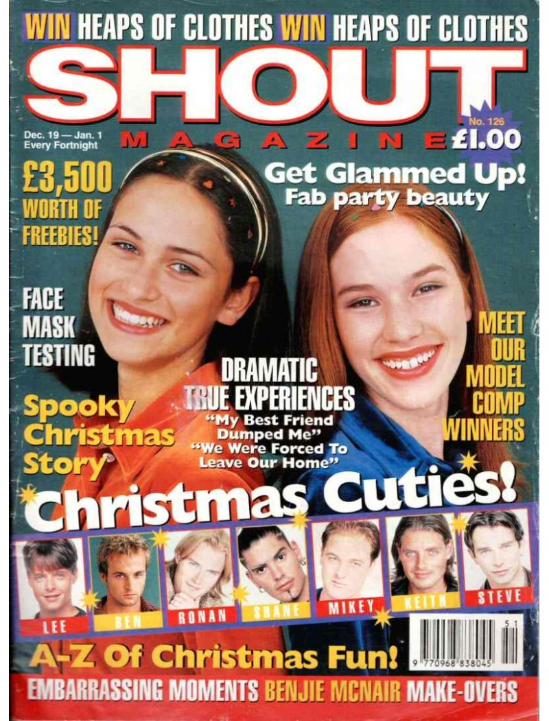 Shout Magazine 126 - 19th January 1998 Ronan Keating Boyzone Neighbours Ben Unwin Benjie McNair