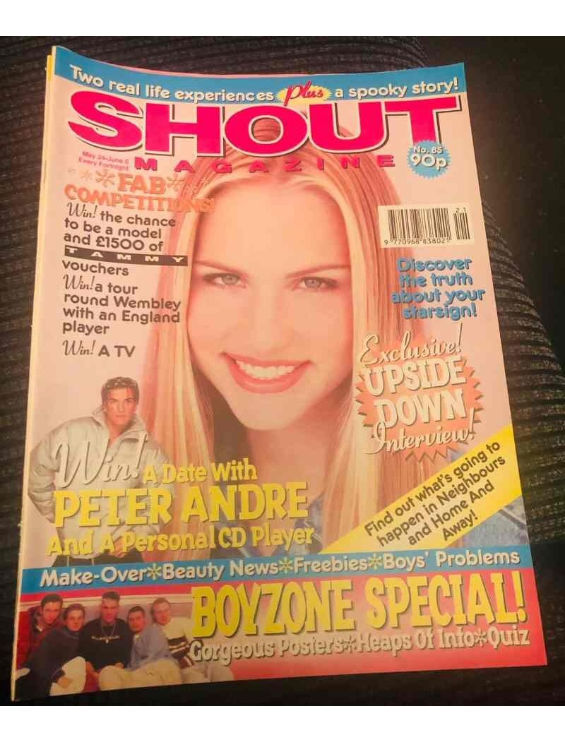 Shout Magazine 85 - 24th May 1995 Upside Down Boyzone Tempany Deckert Backstreet Boys Shout Magazine 85 - 24th May 1995 Upside Down Boyzone Tempany Deckert Backstreet Boys