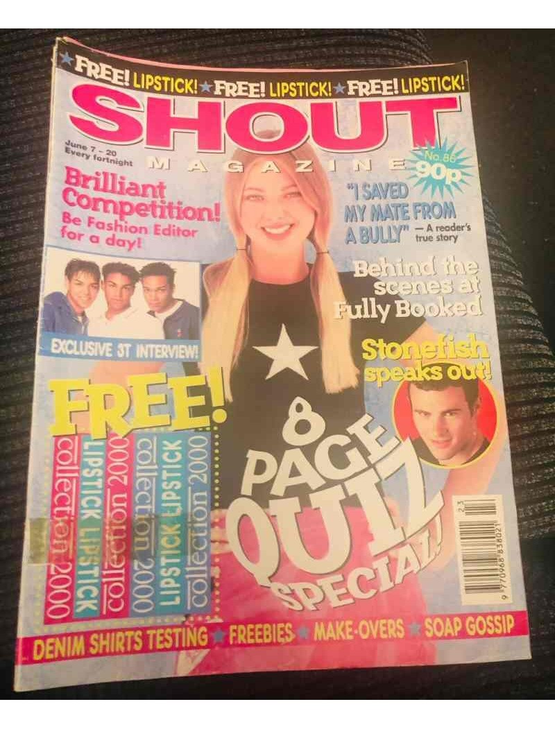 Shout Magazine 86 - 7th June 1996 3T Anthony Engleman Deuce 