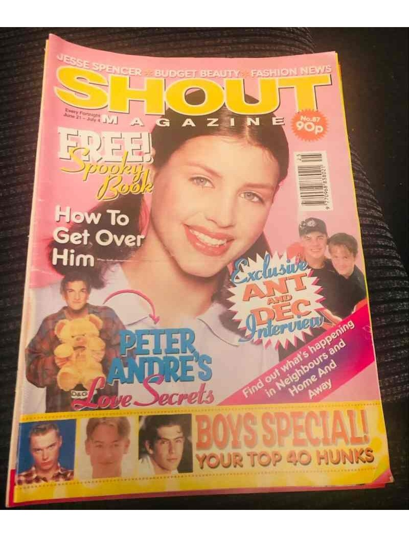 Shout Magazine 87 - 21st June 1996 Peter Andre Ant & Dec Jesse Spencer Paul Nicholls