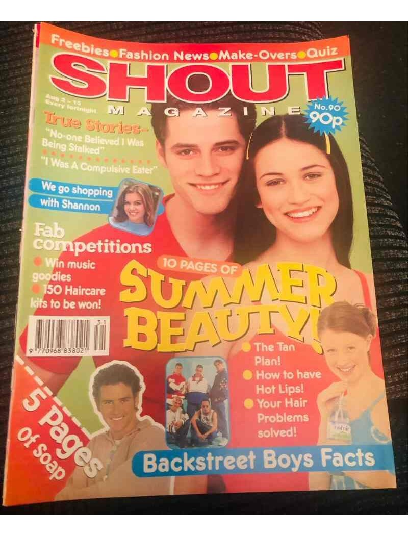Shout Magazine 90 - 2nd August 1996 Backstreet boys Isla Fisher Bernard Curry East 17