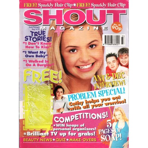 Shout Magazine 91 - 16th August 1996 Ant & Dec East 17 Melissa George