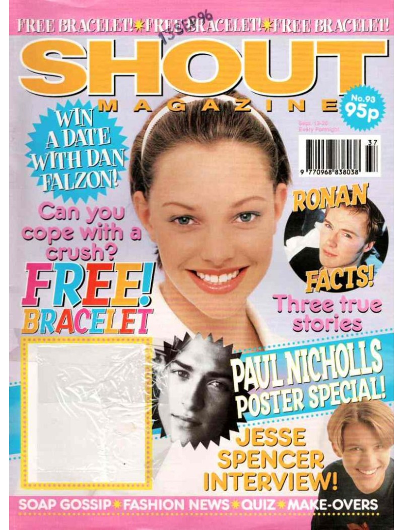 Shout Magazine 93 - 13th September 1996 Ronan Keating Peter Andre Neighbours Paul Nicholls