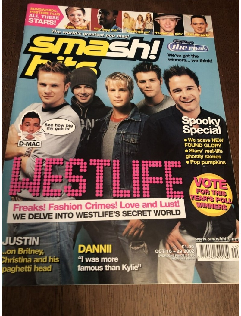 Smash Hits Magazine 2002 16th October 2002