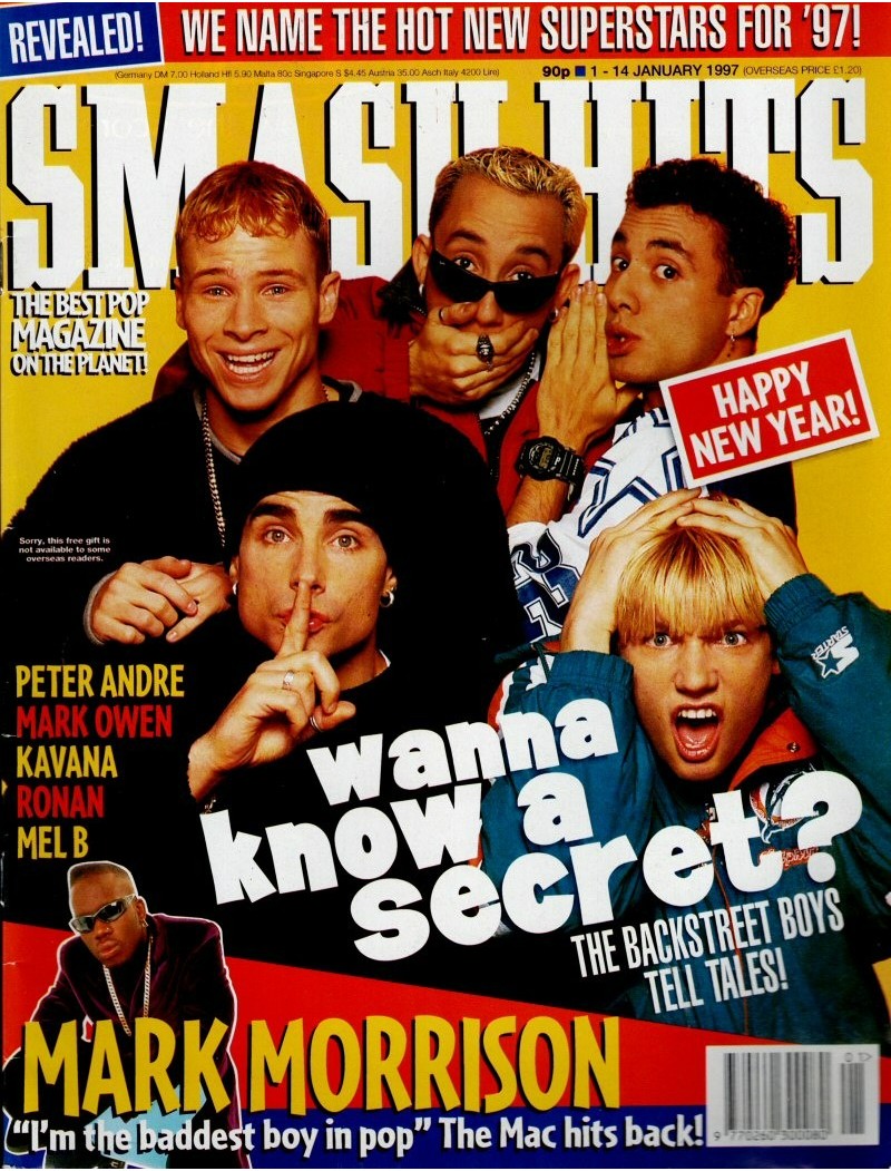 Smash Hits Magazine 1st January 1997 Backstreet Boys